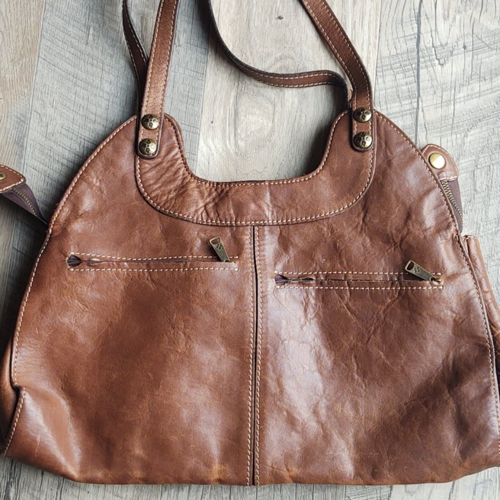 Patricia Nash Brown Satchel - Picture 2 of 6